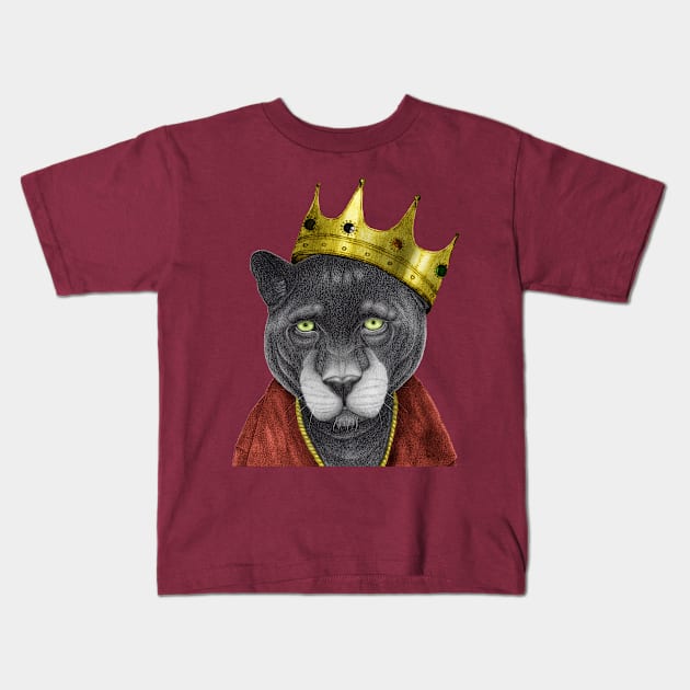 The King Panther Kids T-Shirt by Barruf